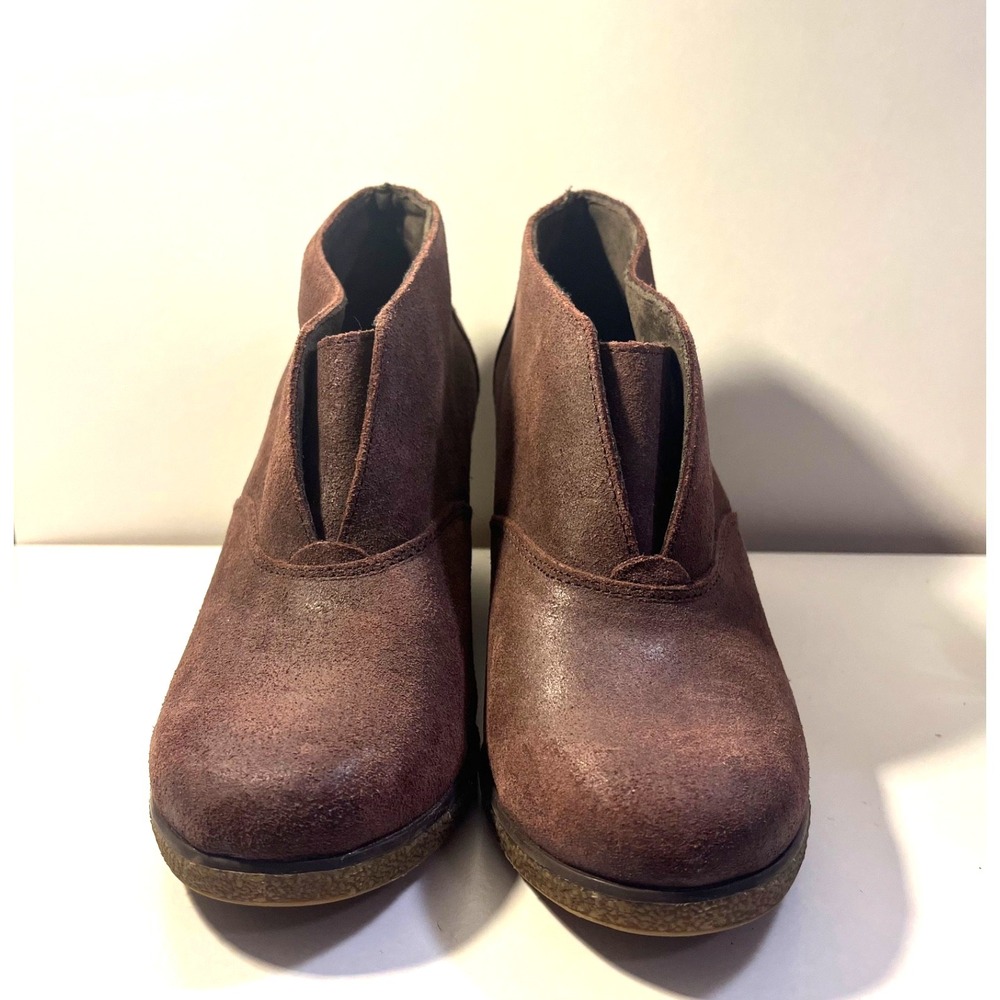 Sperry TopSider Harlow Brook Wedge Bootie Pull On Size 8.5M Earthy Brown Suede - Picture 2 of 8